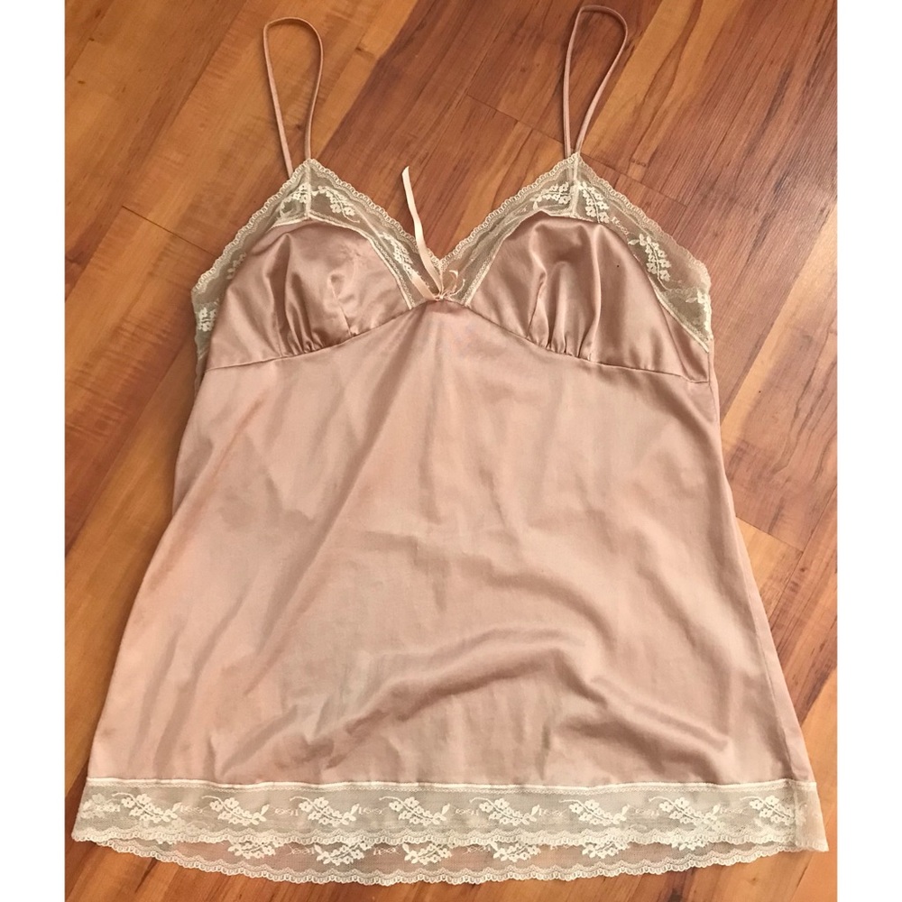 vintage lingerie top rose pink medium / large